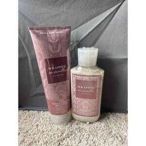 Bath and Body Works Wrapped in Vanilla bundle (Cream, lotion)